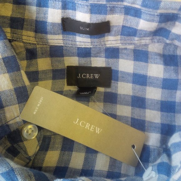 New: J. Crew linen shirt in Gingham - Picture 3 of 5